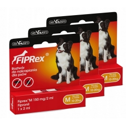 FIPREX M krople dla psa 10kg-20kg - pakiet 3 pipety x 2ml